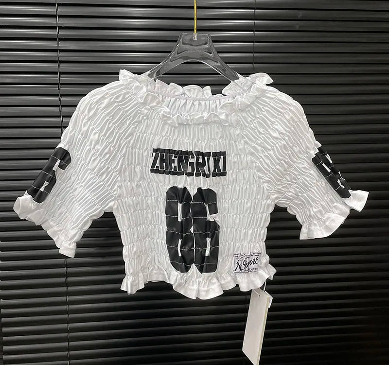 Jersey 86 Niche Letter Shirt