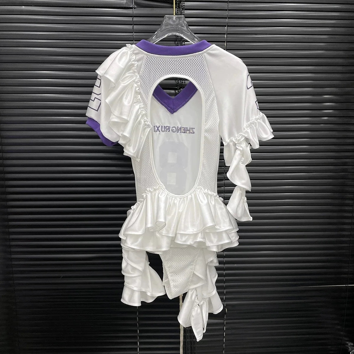 Trendy Jersey Ruffle One Piece