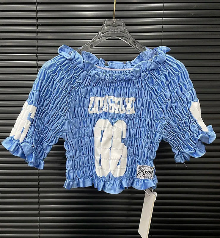 Jersey 86 Niche Letter Shirt