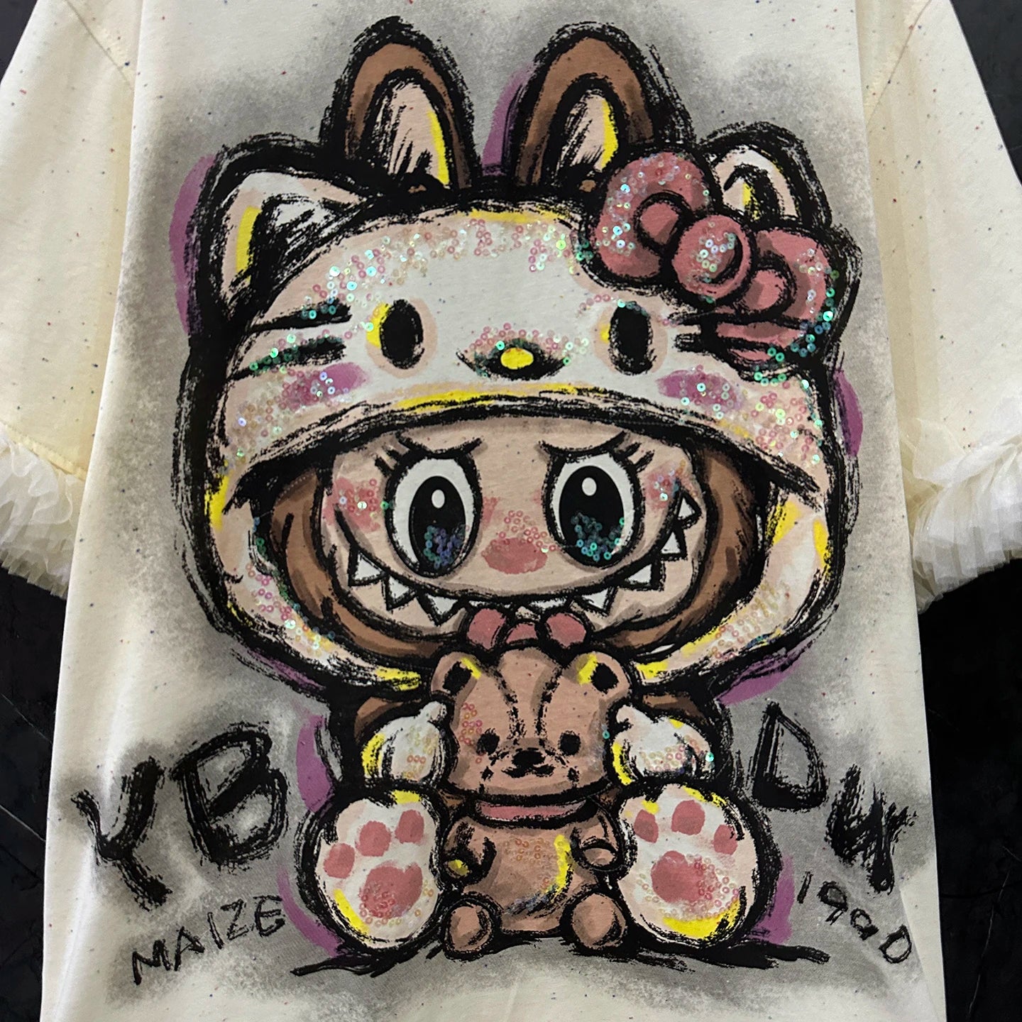 Sexy Cartoon Splicing T-shirt Dress