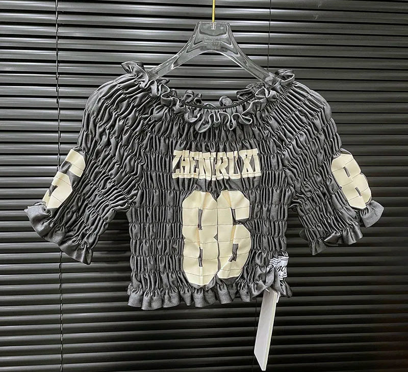 Jersey 86 Niche Letter Shirt