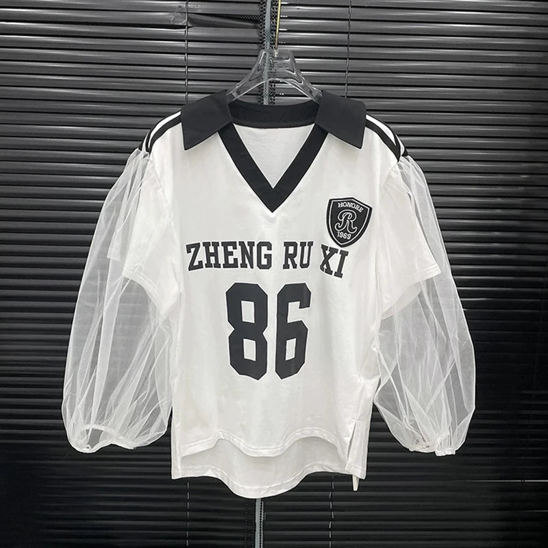 Here We Go Sport Style V-neck Shirt