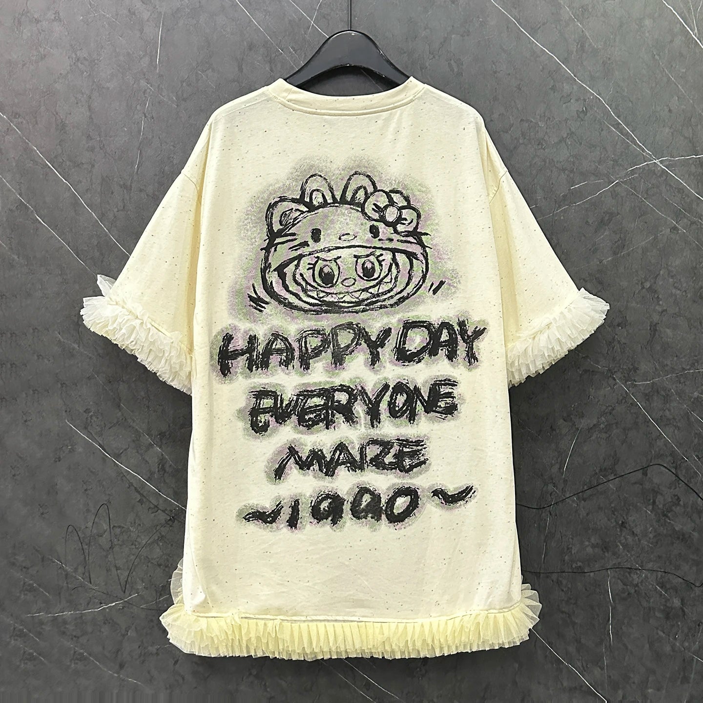 Sexy Cartoon Splicing T-shirt Dress