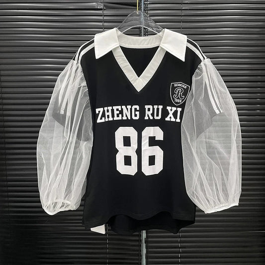 Here We Go Sport Style V-neck Shirt