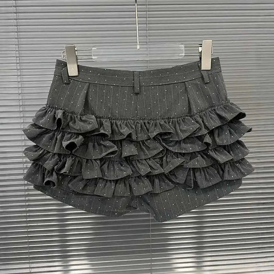 Ruffled Trendy Hot Pants