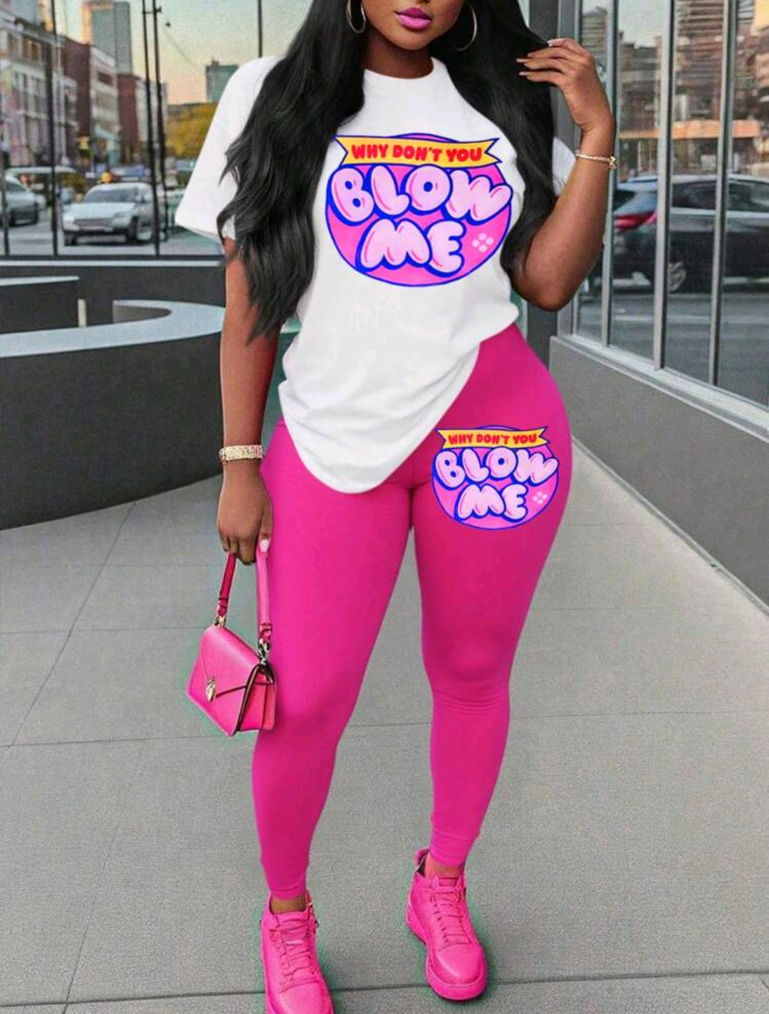 Blow Me Plus Size Leggings Set